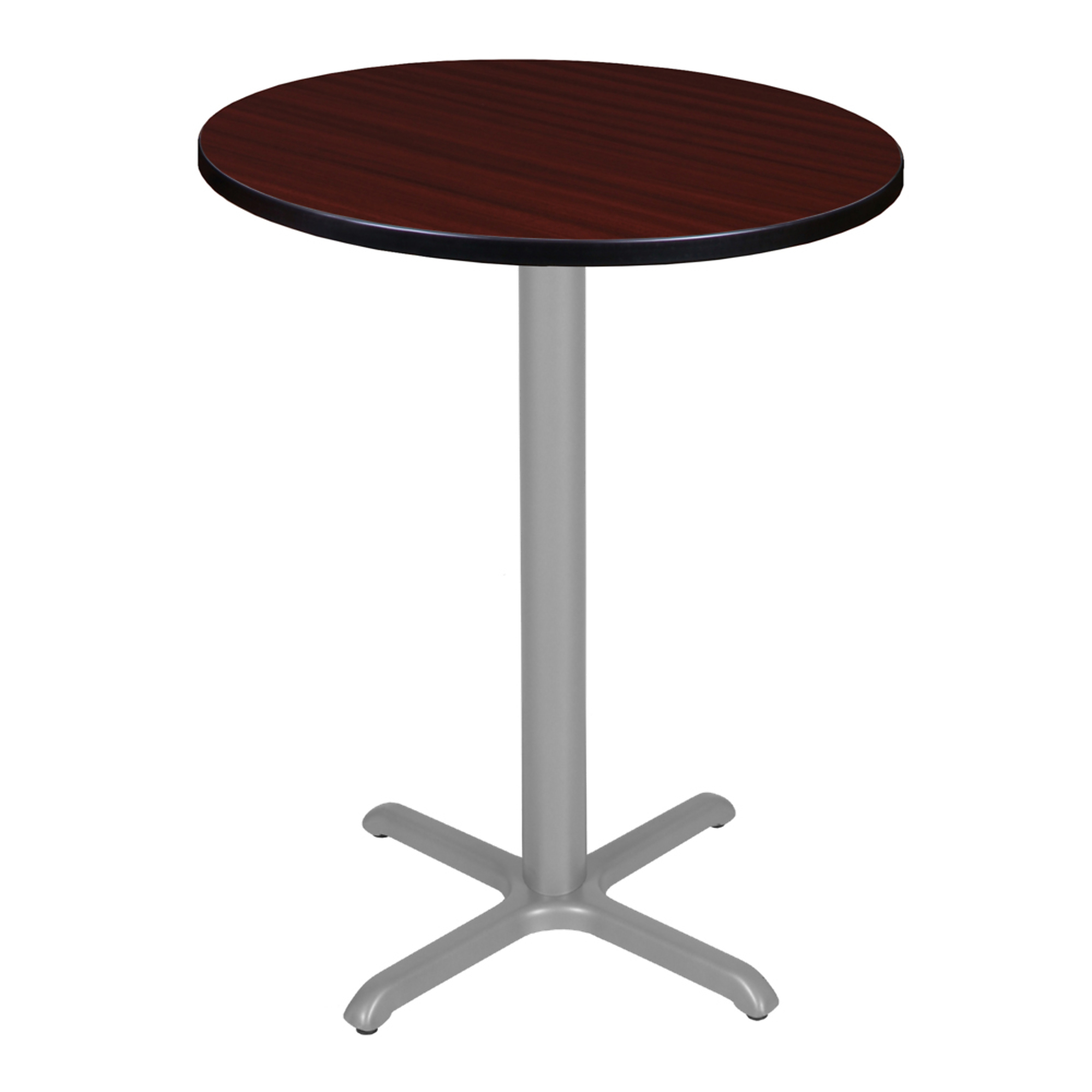 Regency Furniture Cain Cafe Table — 30in. Round, 42in. High, Mahogany/Grey, X-Base, Model# TCB30RNDMHGY